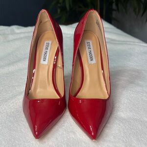 Steve Madden Glossy Red Heels